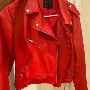 Zara Red Motor Jacket